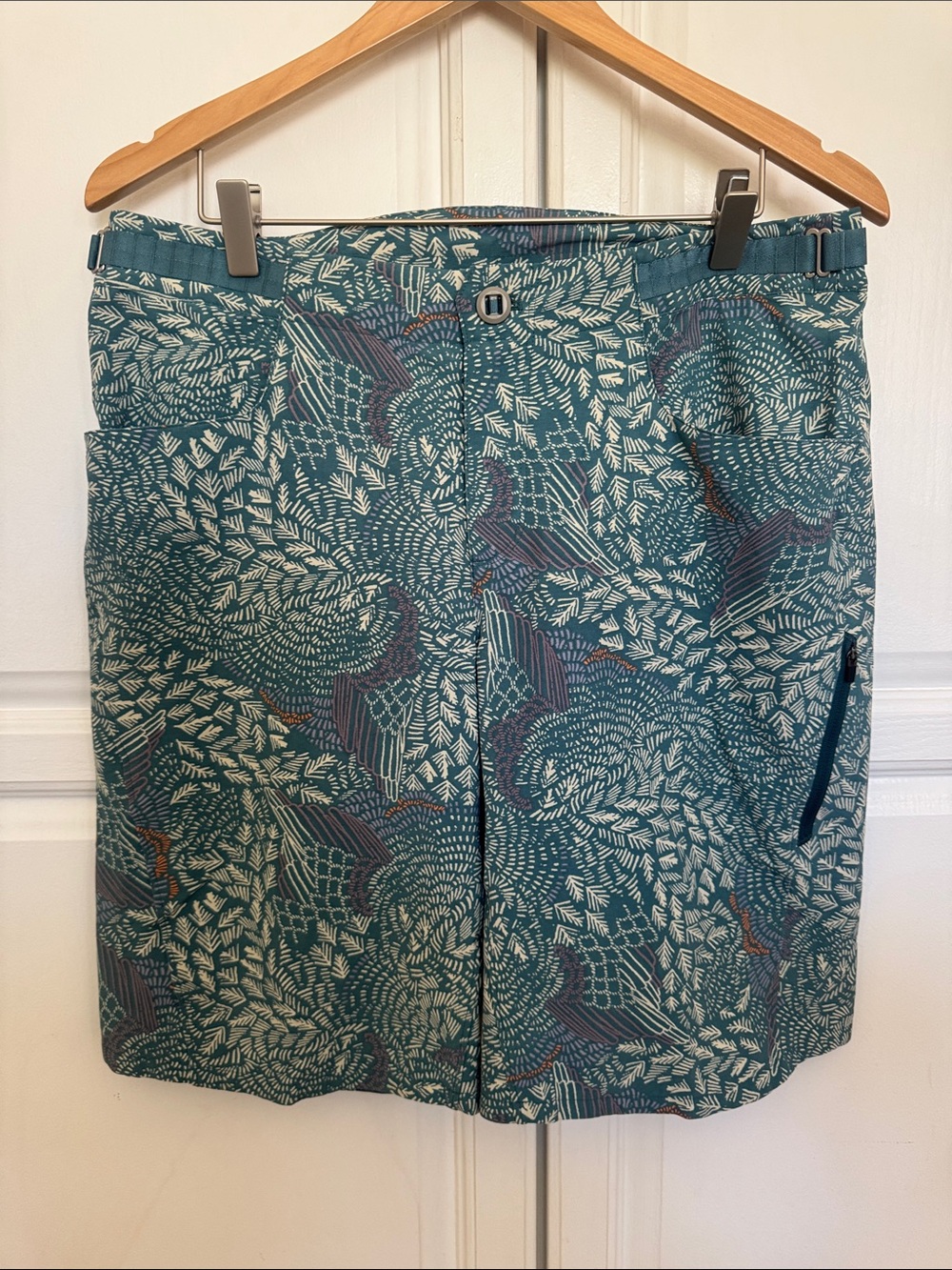 NWT Women's Patagonia Teal Women's Dirt Craft Bike Shorts 11" Size 12